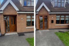 A-Rated Light Oak uPVC Sliding Door in Knocklyon Dublin June 2022 Before & After