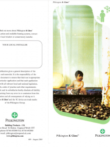 Pilkington K Glass Brochure
